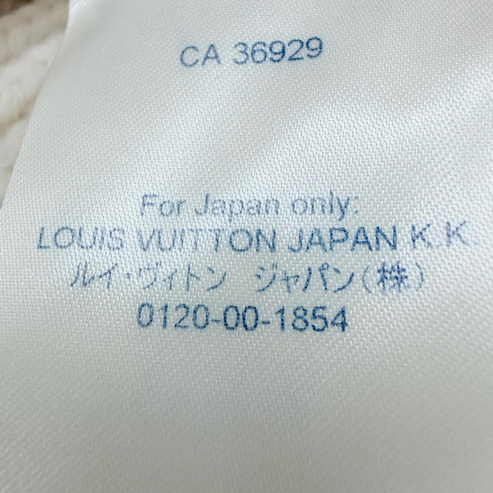 Great LOUIS VUITTON knit Oversized silhouette, two-tone white wool Women XS