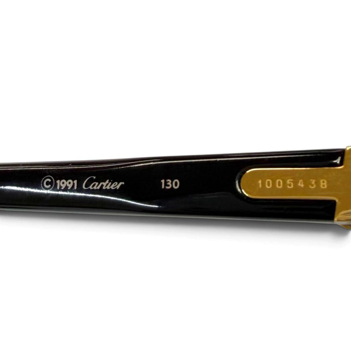 Great Cartier sunglasses Rare Cabriolet Round Eyewear black mens