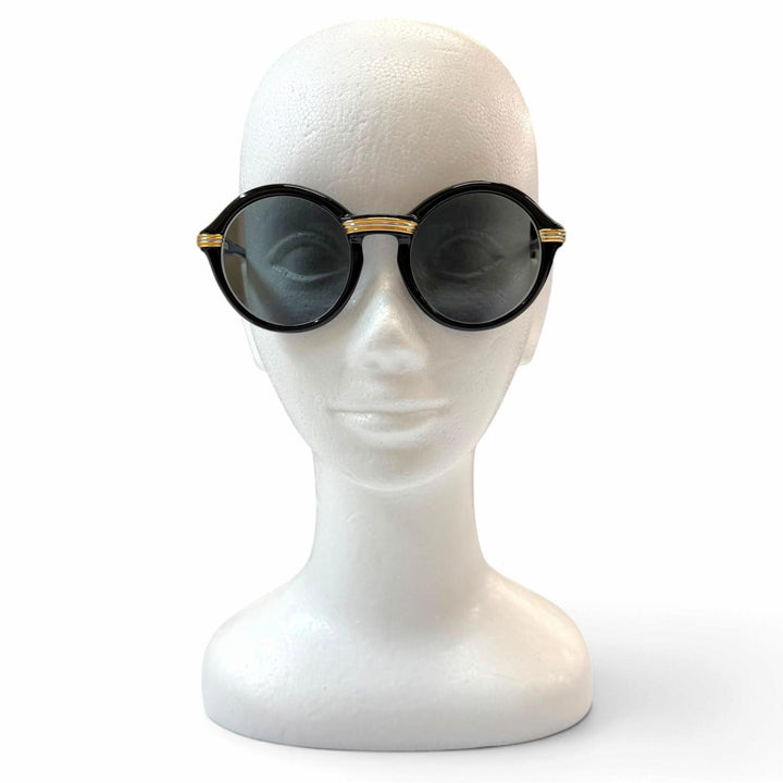 Great Cartier sunglasses Rare Cabriolet Round Eyewear black mens