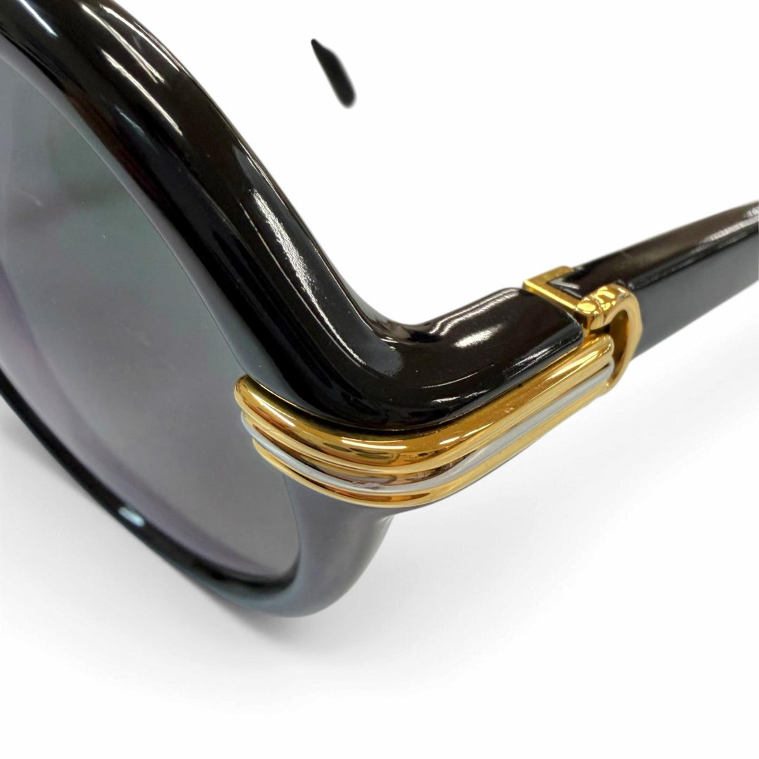 Great Cartier sunglasses Rare Cabriolet Round Eyewear black mens