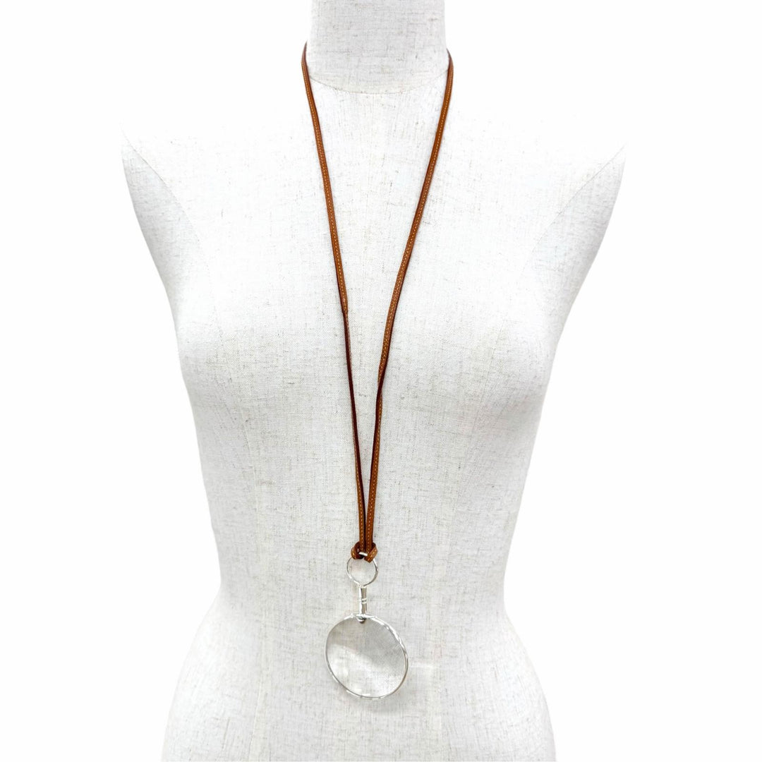 Great HERMES Necklace Loupe Pendant Silver 925 Women