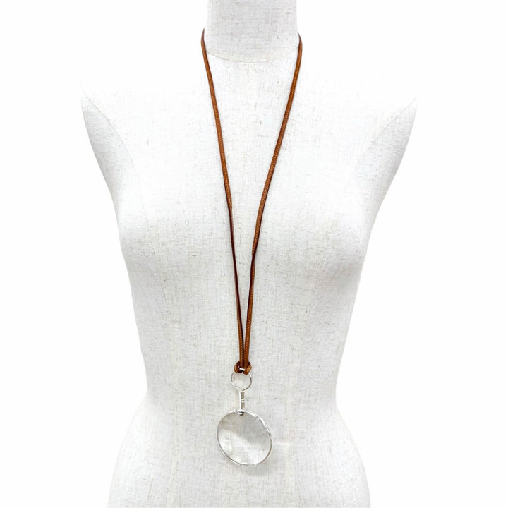 Great HERMES Necklace Loupe Pendant Silver 925 Women