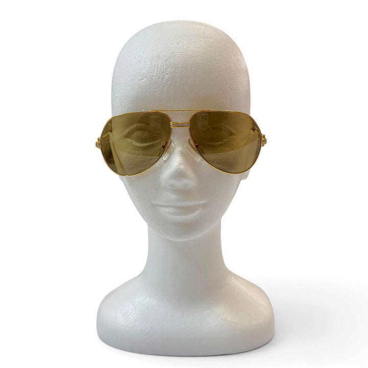 Excellent Cartier sunglasses Trinity Two Bridges Teardrop gold mens