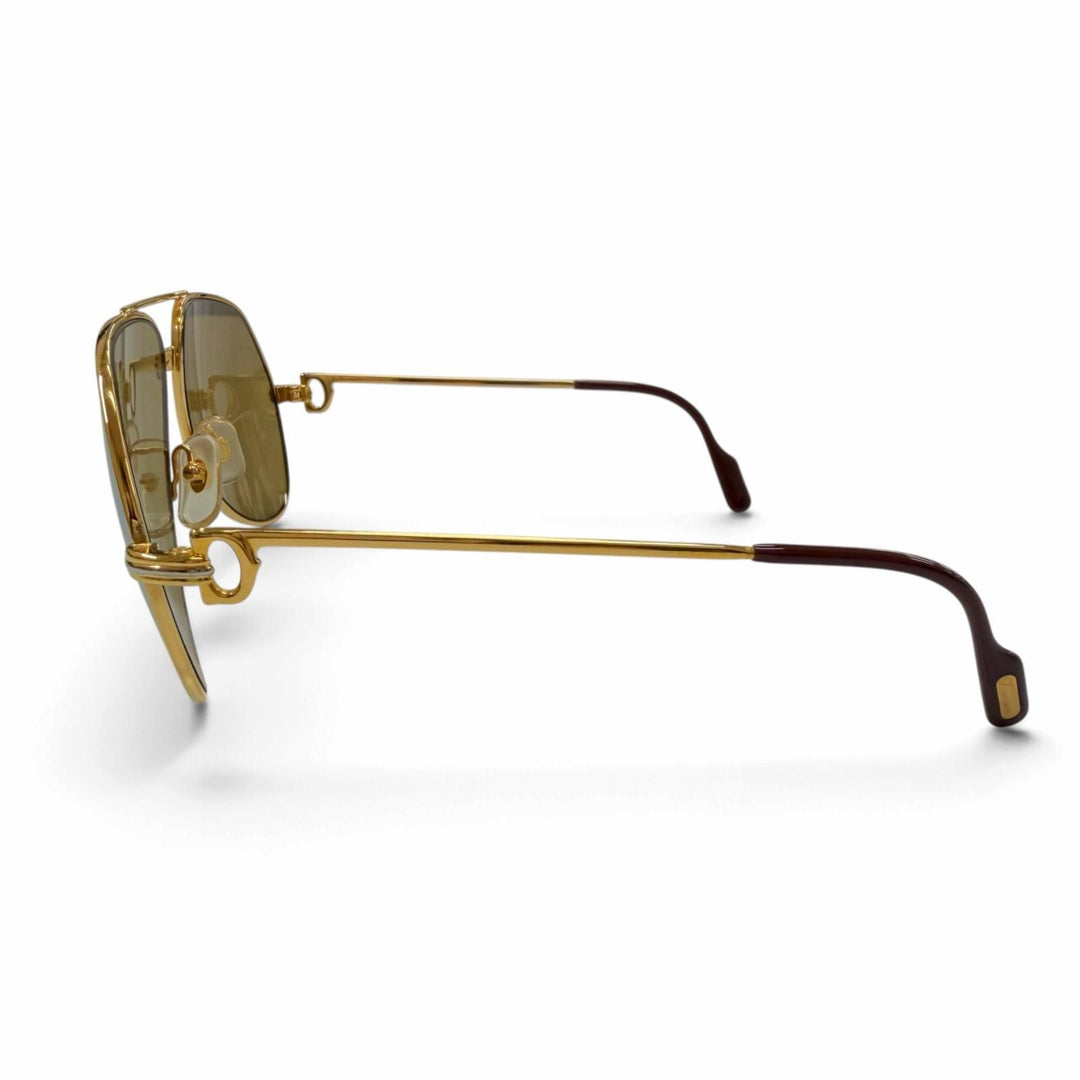 Excellent Cartier sunglasses Trinity Two Bridges Teardrop gold mens