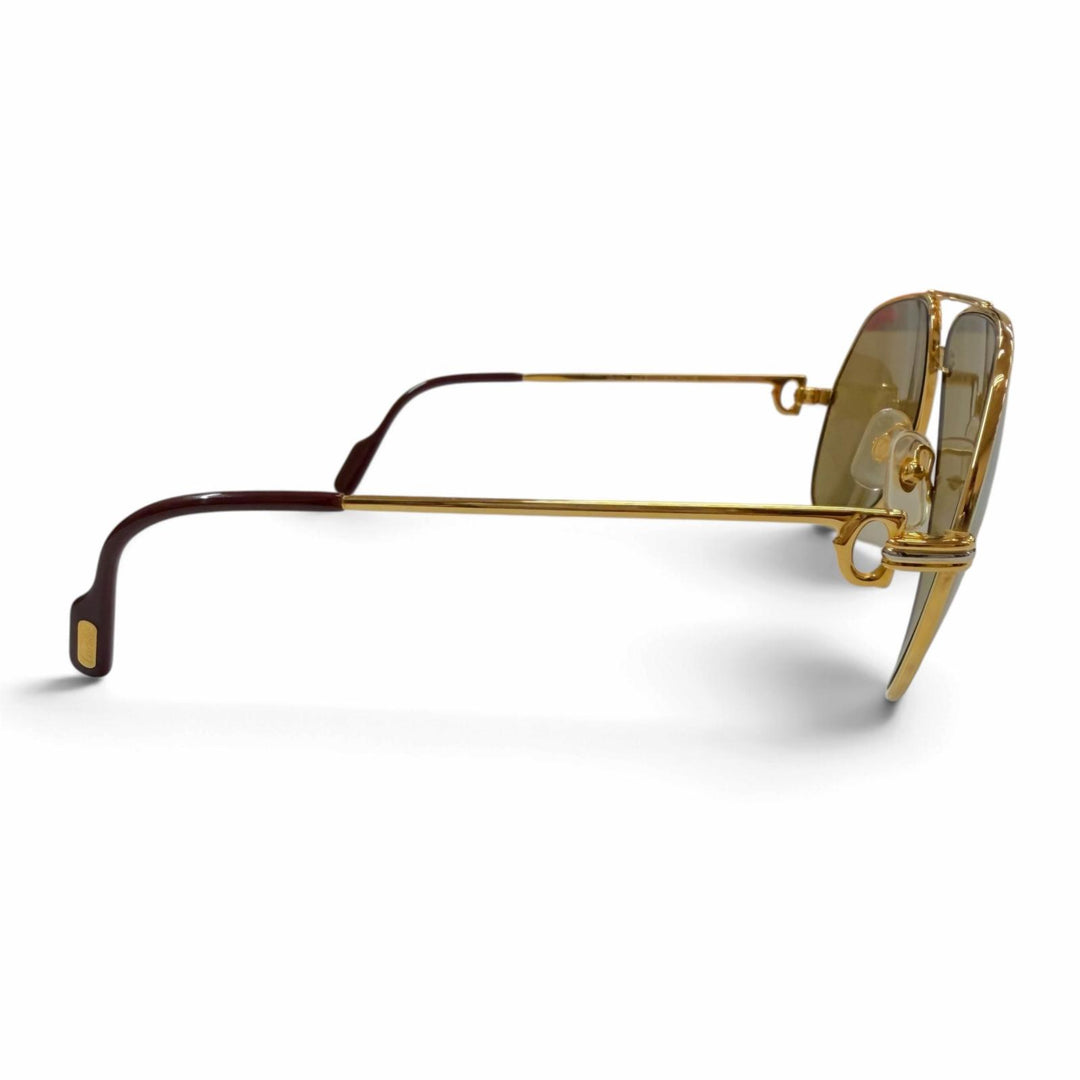 Excellent Cartier sunglasses Trinity Two Bridges Teardrop gold mens