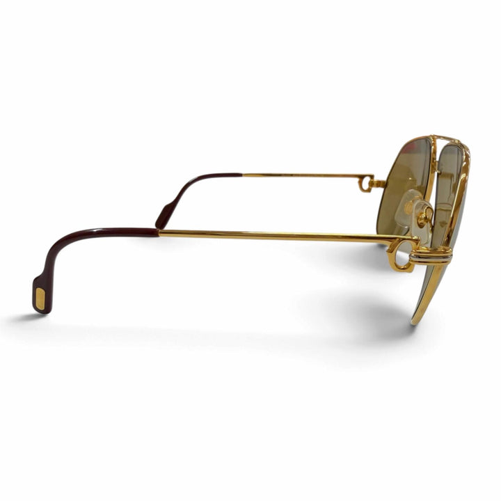 Excellent Cartier sunglasses Trinity Two Bridges Teardrop gold mens