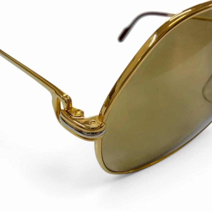 Excellent Cartier sunglasses Trinity Two Bridges Teardrop gold mens
