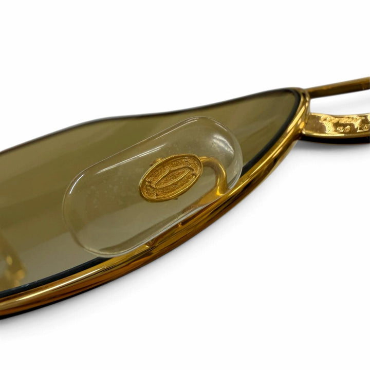 Excellent Cartier sunglasses Trinity Two Bridges Teardrop gold mens