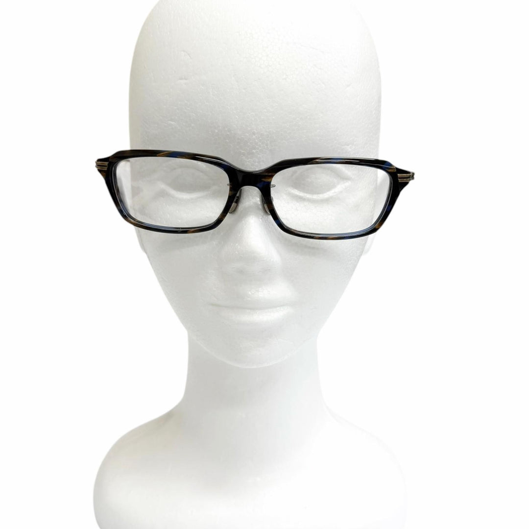 Great 金子眼鏡 Glasses Marble Pattern Square Frame Brown Titanium mens KJ-36