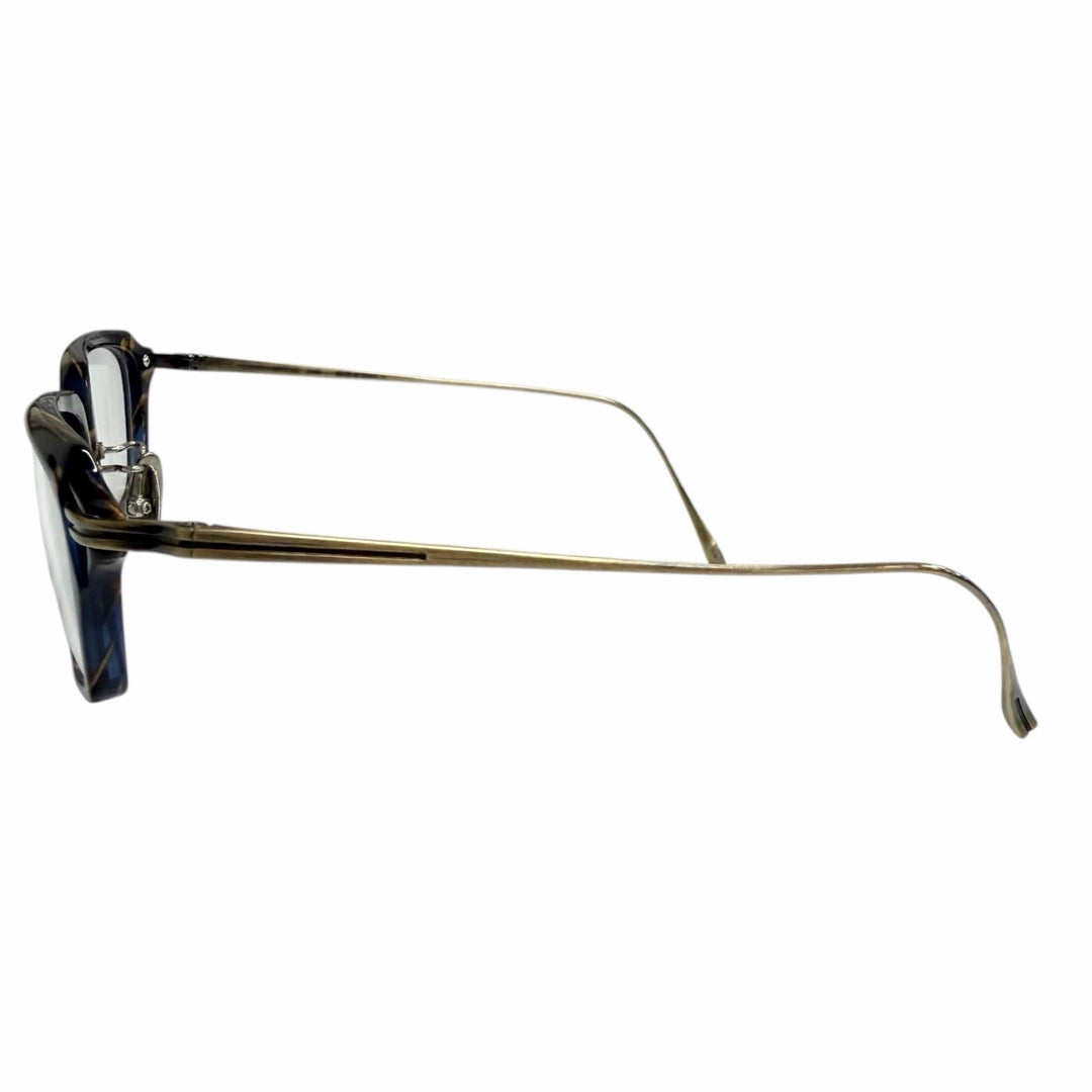 Great 金子眼鏡 Glasses Marble Pattern Square Frame Brown Titanium mens KJ-36