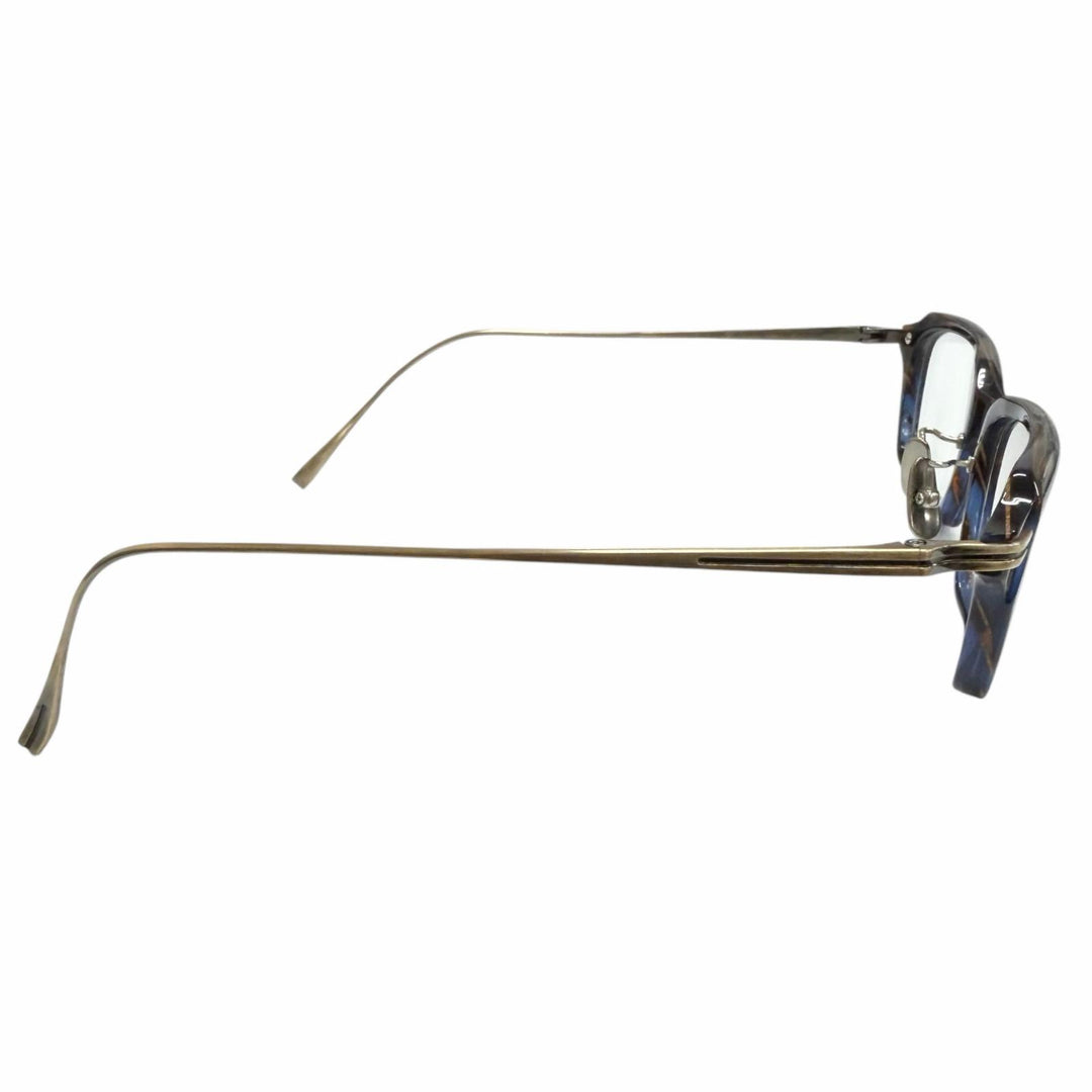 Great 金子眼鏡 Glasses Marble Pattern Square Frame Brown Titanium mens KJ-36
