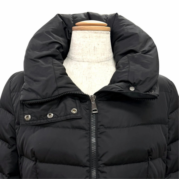 Great MONCLER down coat FLAMMETTE Logo patch Hooded black Nylon Women 1