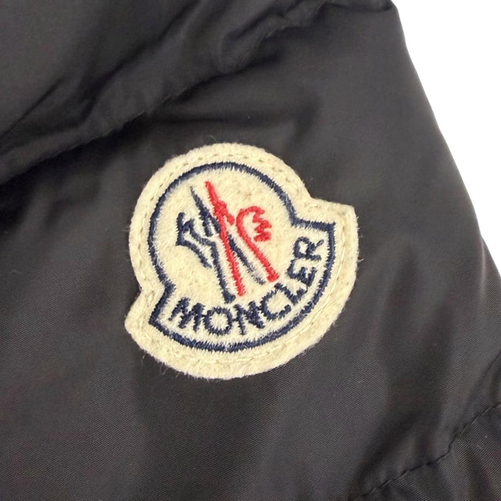 Great MONCLER down coat FLAMMETTE Logo patch Hooded black Nylon Women 1