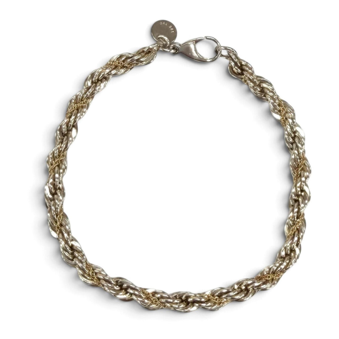 Great TIFFANY&Co. bracelet Twist Chain Silver 925 mens