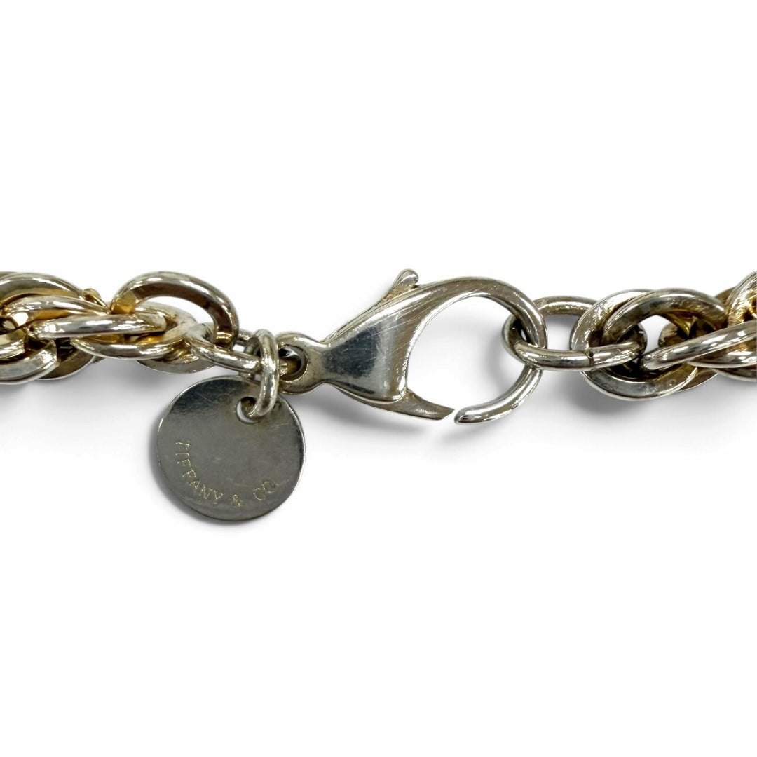 Great TIFFANY&Co. bracelet Twist Chain Silver 925 mens