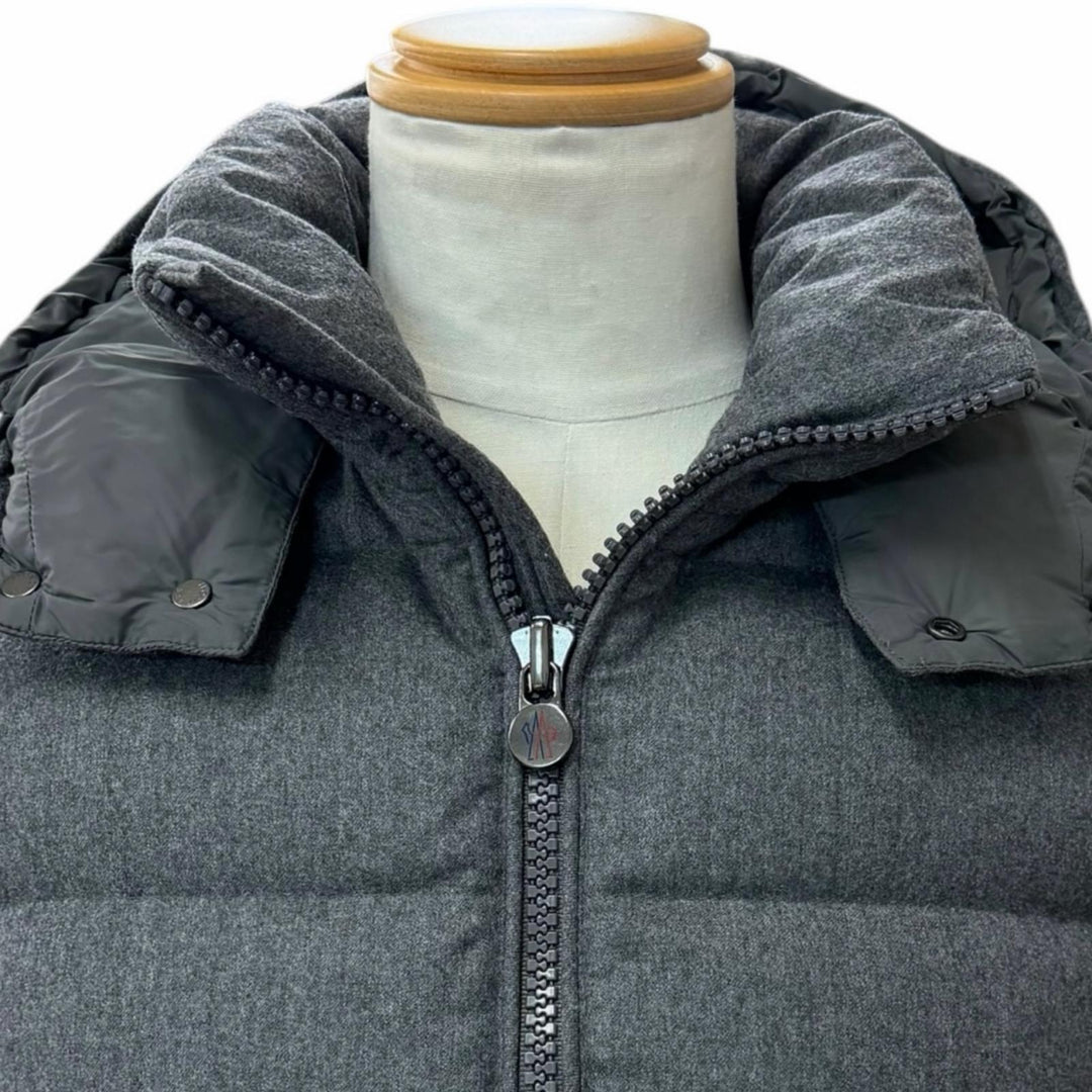 Great MONCLER Down jacket MONTGENEVRE Hooded double jacket with logo patch 0