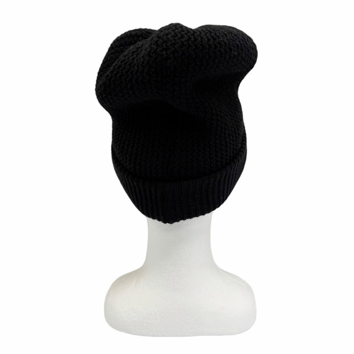 Pristine CHANEL Knit cap Sequin logo embroidered beanie cashmere 22A AA8313