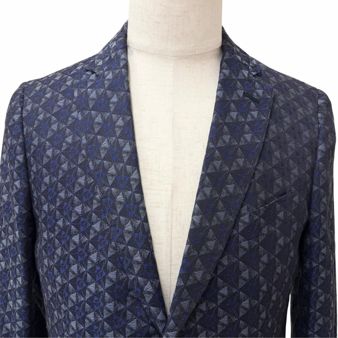 Excellent ETRO tailored jacket Geometric pattern, paisley lining, single jacket