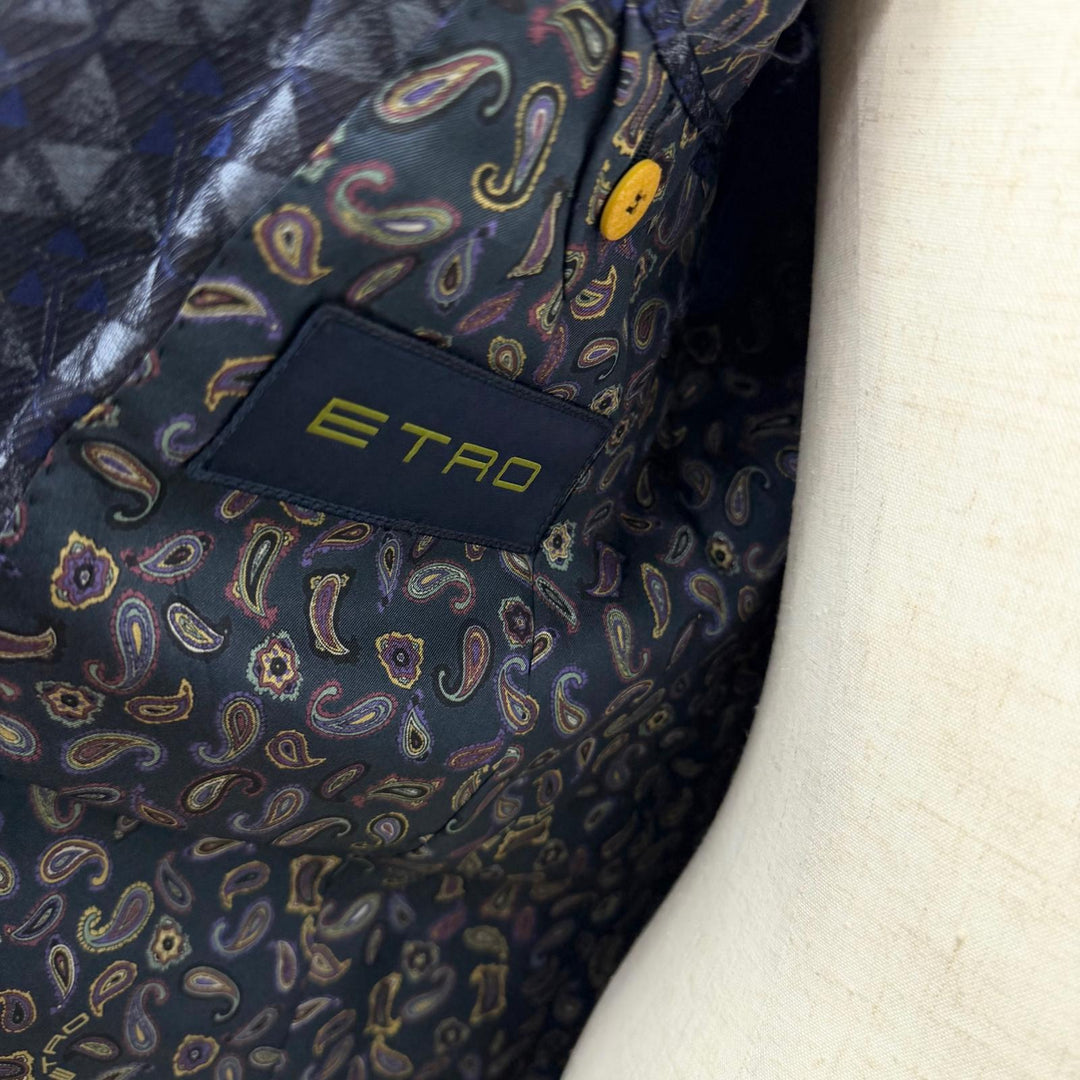 Excellent ETRO tailored jacket Geometric pattern, paisley lining, single jacket