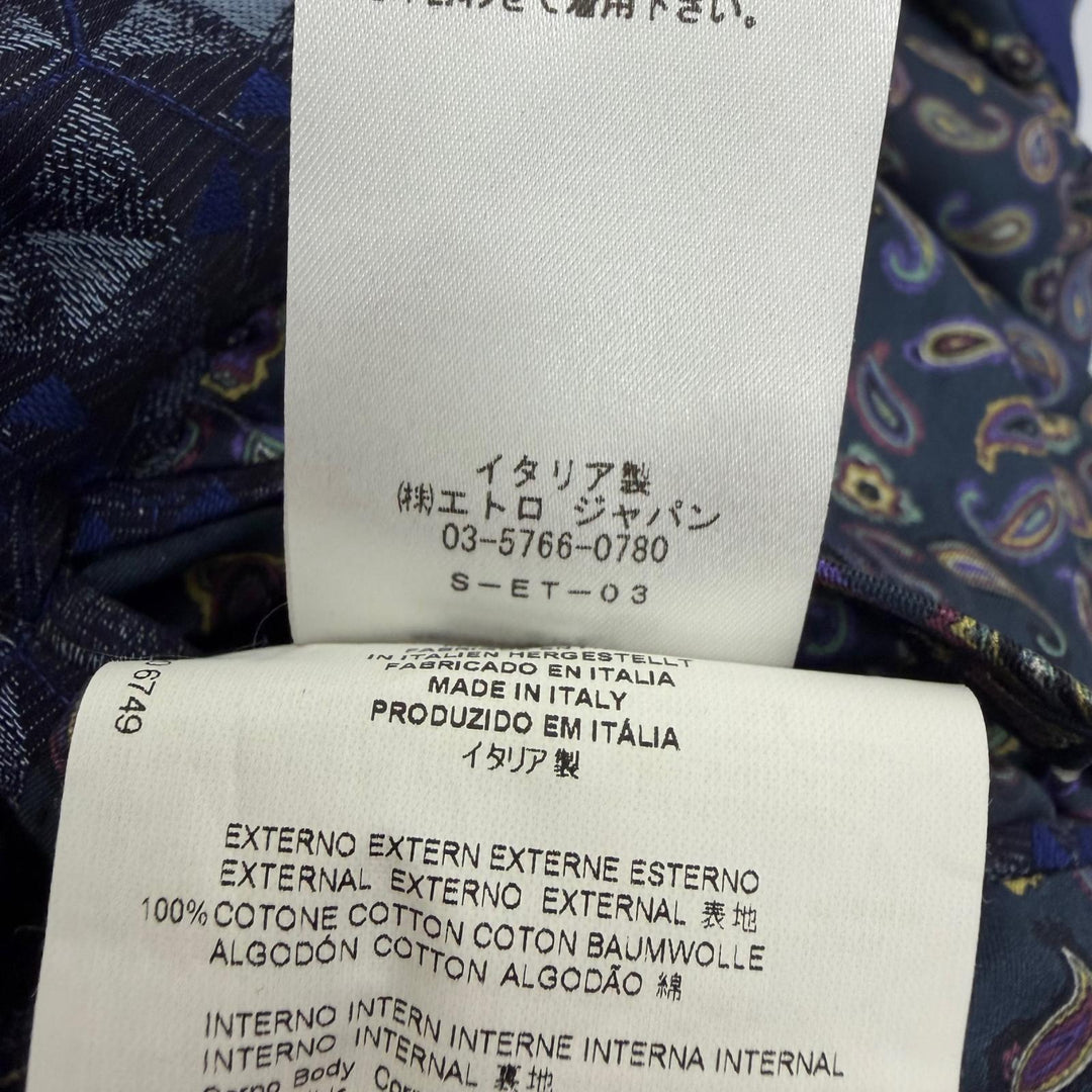 Excellent ETRO tailored jacket Geometric pattern, paisley lining, single jacket
