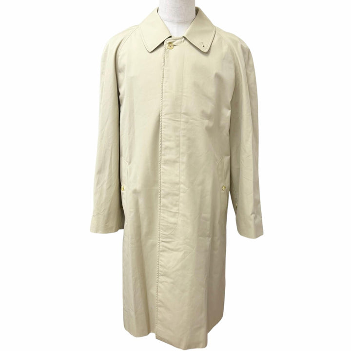 Excellent Burberrys coat Reverse Nova Check Pattern Deadstock light beige