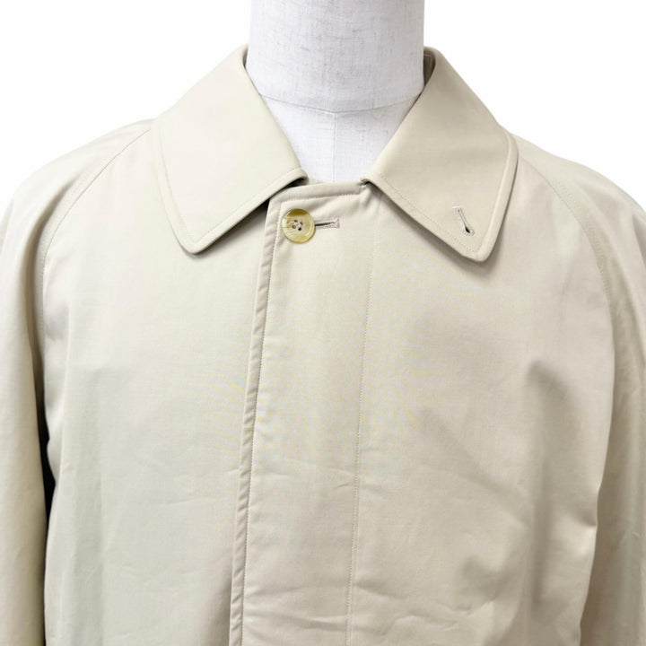 Excellent Burberrys coat Reverse Nova Check Pattern Deadstock light beige
