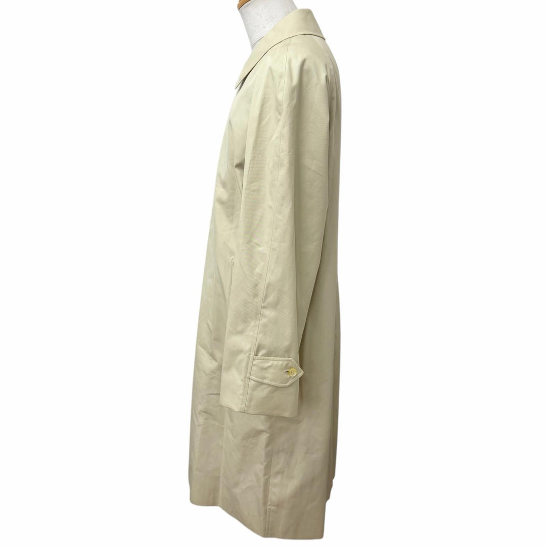 Excellent Burberrys coat Reverse Nova Check Pattern Deadstock light beige