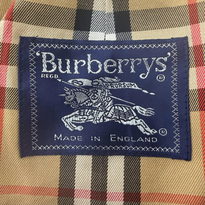 Excellent Burberrys coat Reverse Nova Check Pattern Deadstock light beige
