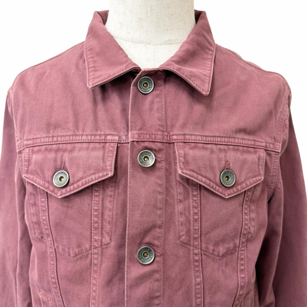 Great Brunello Cucinelli Denim Jacket Track jacket cotton mens IT 48