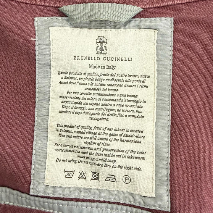 Great Brunello Cucinelli Denim Jacket Track jacket cotton mens IT 48