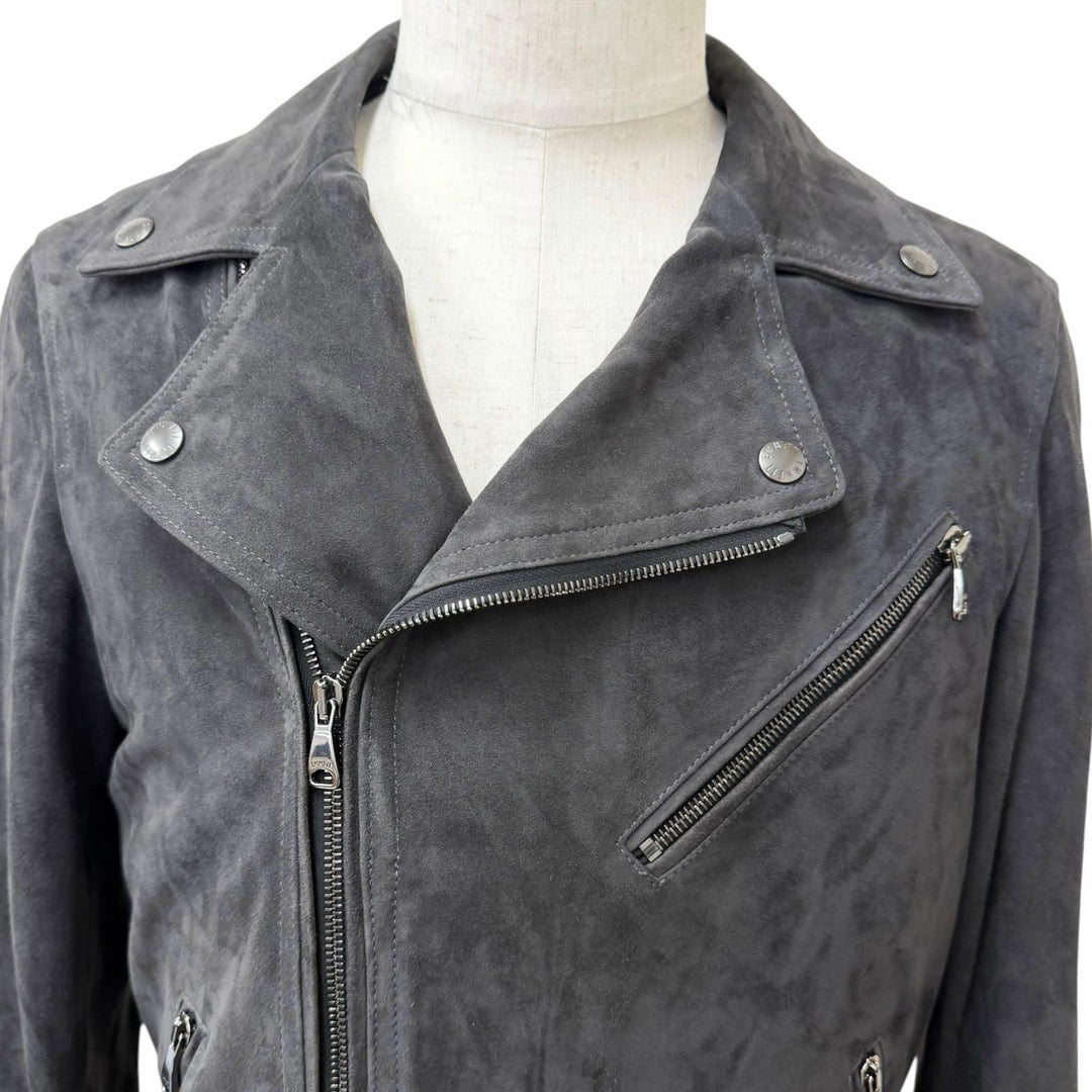 Great EMMETI Leather jacket CORBY Suede leather double Anthracite