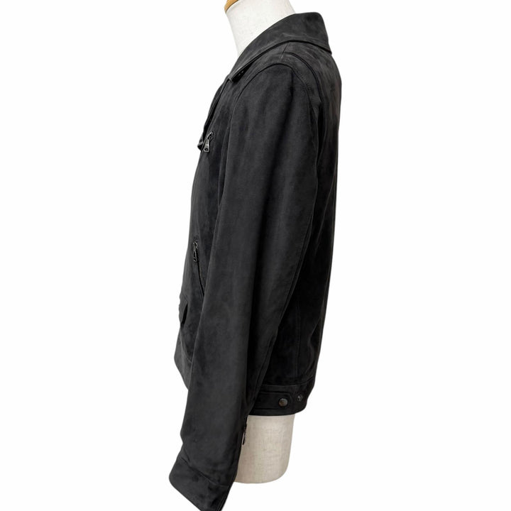 Great EMMETI Leather jacket CORBY Suede leather double Anthracite