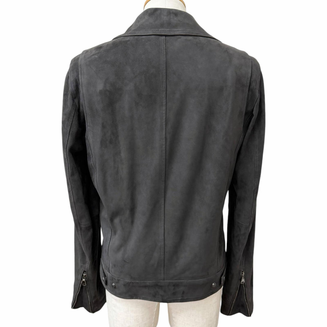 Great EMMETI Leather jacket CORBY Suede leather double Anthracite