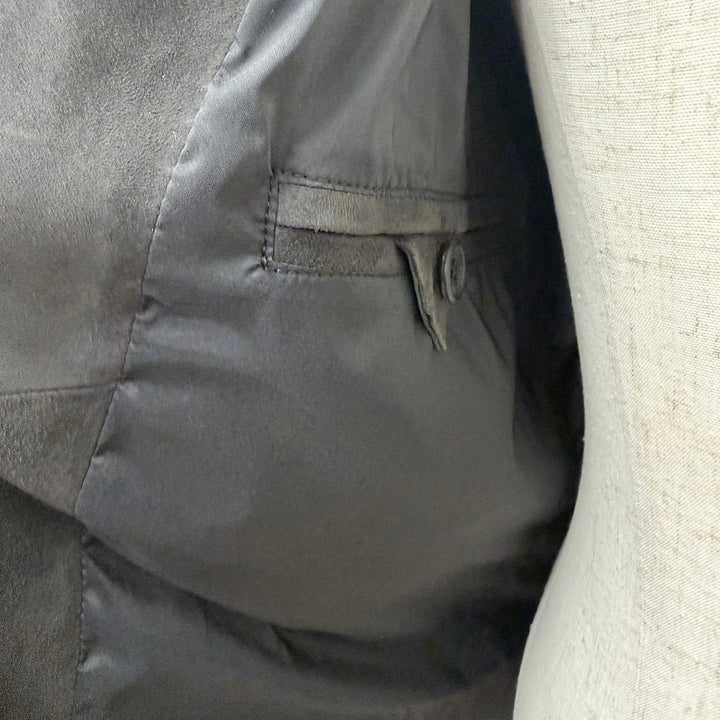 Great EMMETI Leather jacket CORBY Suede leather double Anthracite