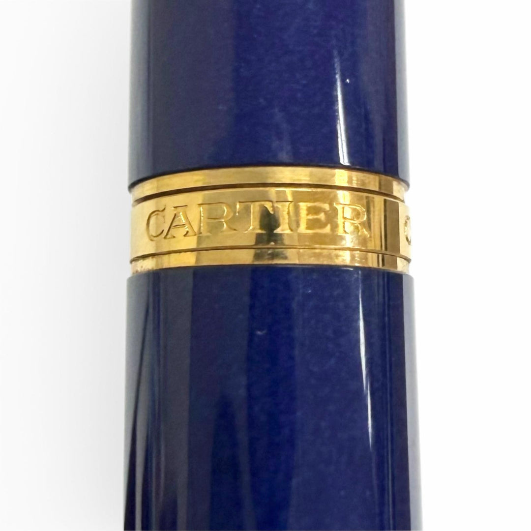 Great Cartier Ballpoint pen Trinity Twist Type Navy mens