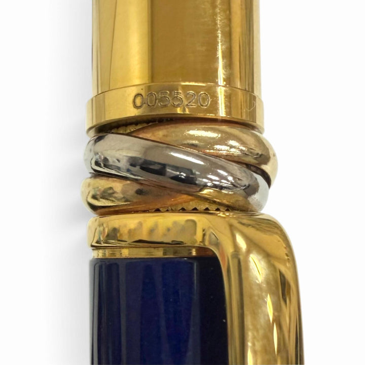 Great Cartier Ballpoint pen Trinity Twist Type Navy mens