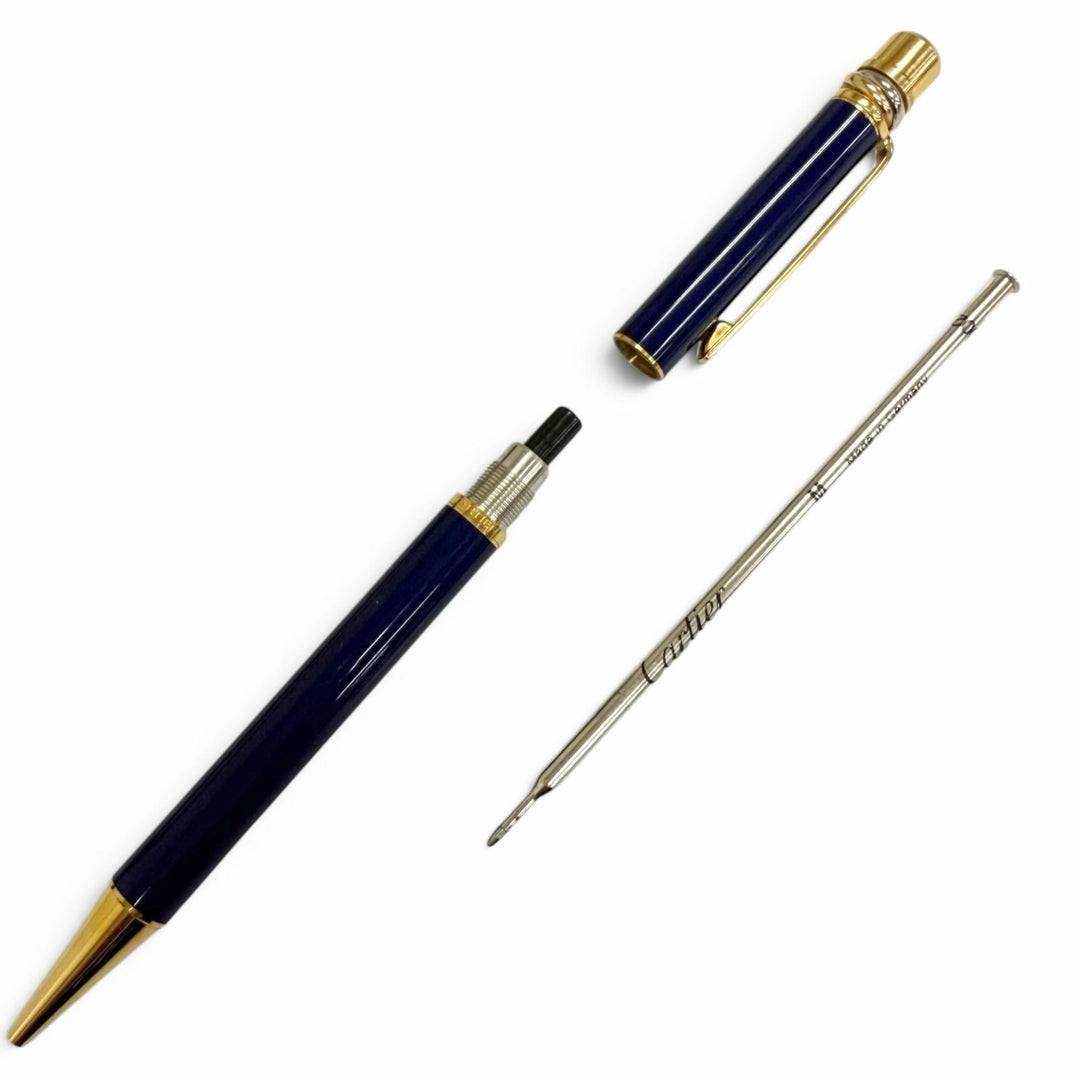 Great Cartier Ballpoint pen Trinity Twist Type Navy mens