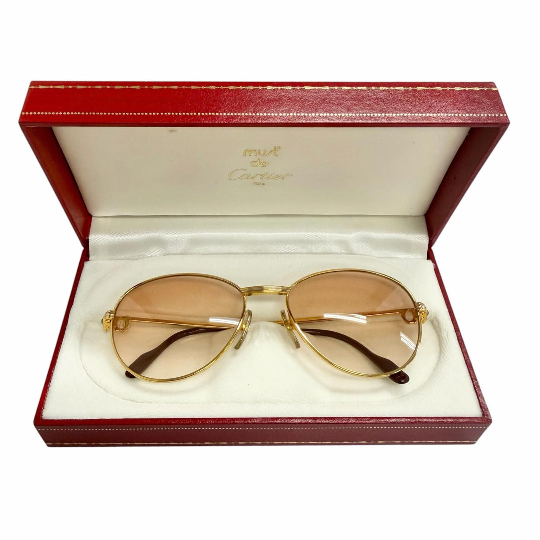 Excellent Cartier sunglasses Trinity 2P Color Stone gold