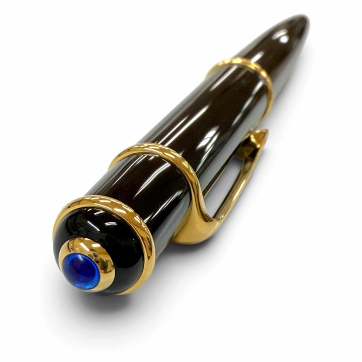 Excellent Cartier Ballpoint pen Diaboro de Cartier black Blue Gemstone mens