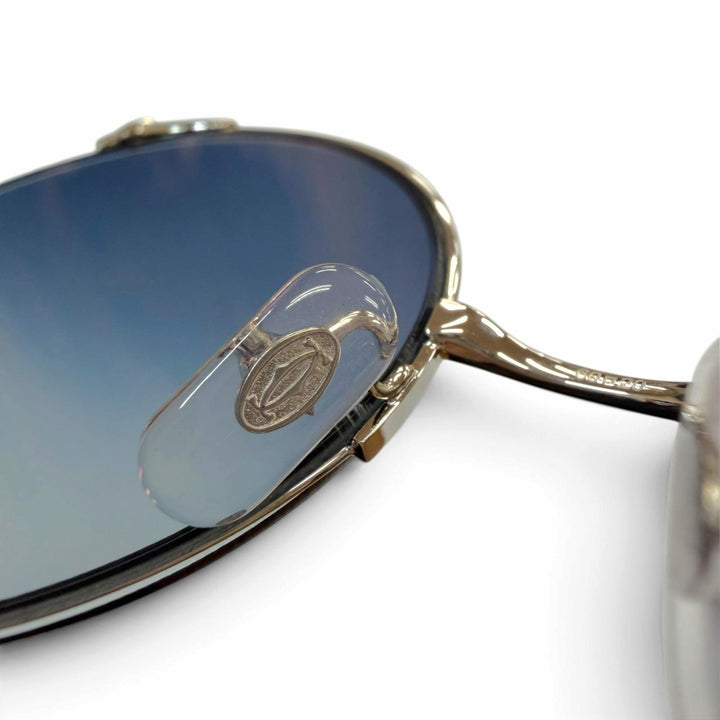 Pristine Cartier sunglasses PANTHERE Round Shape Eyewear Silver mens CT0149S