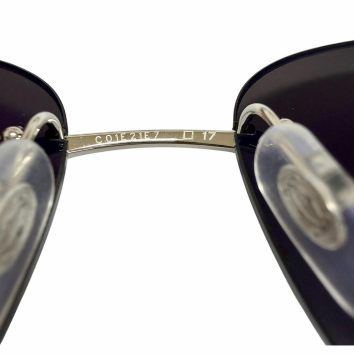 Pristine Cartier sunglasses C logo square lens rimless black