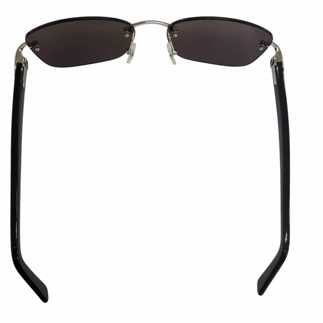 Pristine Cartier sunglasses C logo square lens rimless black