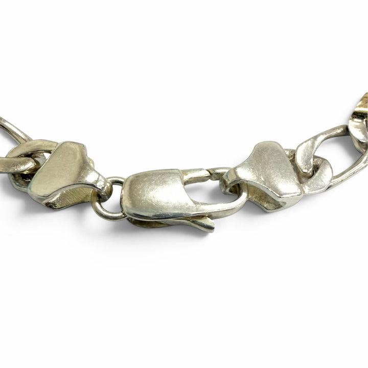 Great TIFFANY&Co. bracelet Figaro Chain Silver SV925 mens