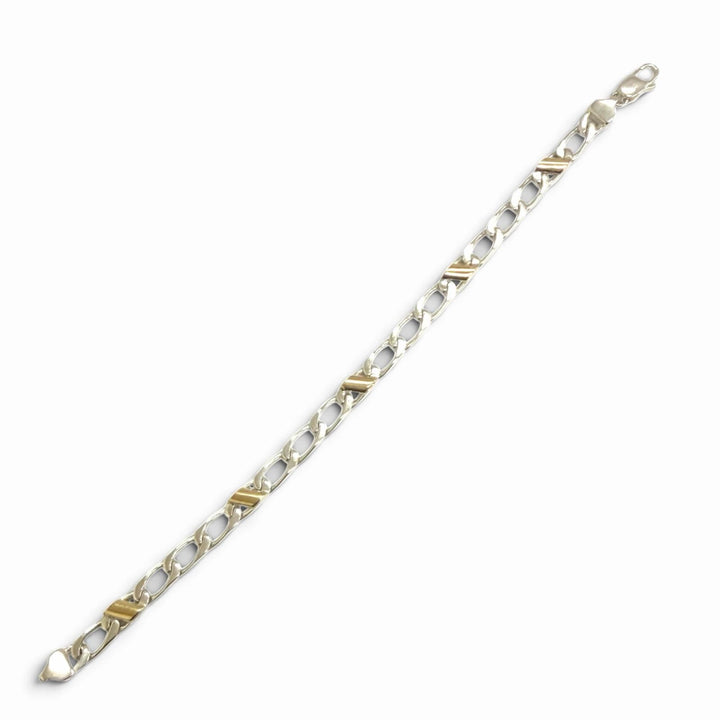 Great TIFFANY&Co. bracelet Figaro Chain Silver SV925 mens