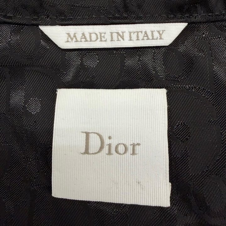 Excellent Dior Cropped zip jacket Oblique black Nylon Women FR 34 627C24A2661