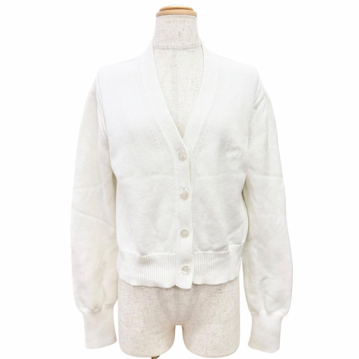 Great GUCCI cardigan Interlocking G Embroidery V-Neck Cropped Knit M 856136