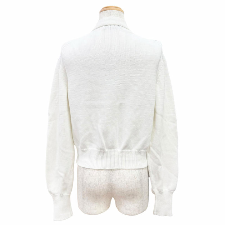 Great GUCCI cardigan Interlocking G Embroidery V-Neck Cropped Knit M 856136
