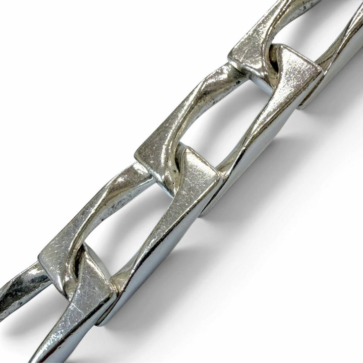 Very Good GUCCI bracelet Figaro Tom Ford Silver 925 mens 19