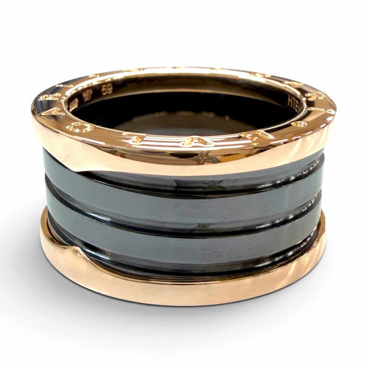 Excellent BVLGARI Ring ring Be Zero One 4 Band Pink gold 750 mens 59