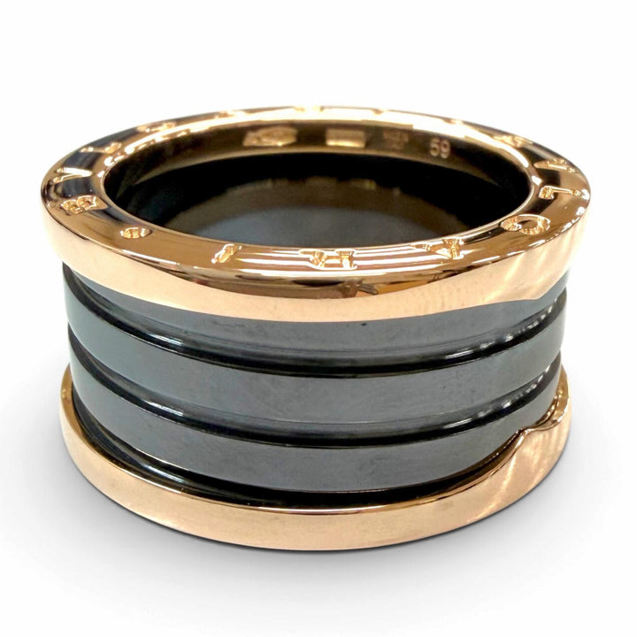 Excellent BVLGARI Ring ring Be Zero One 4 Band Pink gold 750 mens 59